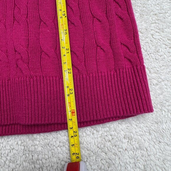 Talbots Women's Cable Knit LS Pullover Sweater Top Lambs Wool Blend, Size S - Picture 7 of 8